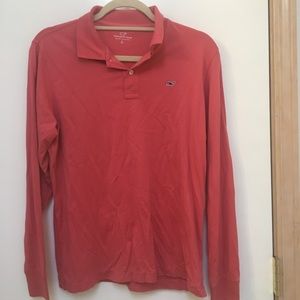vineyard vines long-sleeve pink polo